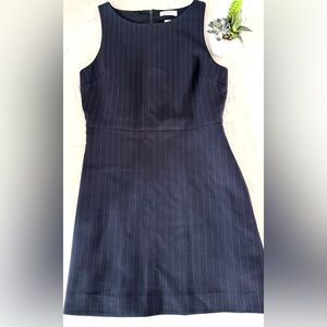 Aritzia Babaton Navy Pinstripe Bond Mini Dress Size 8 NWT